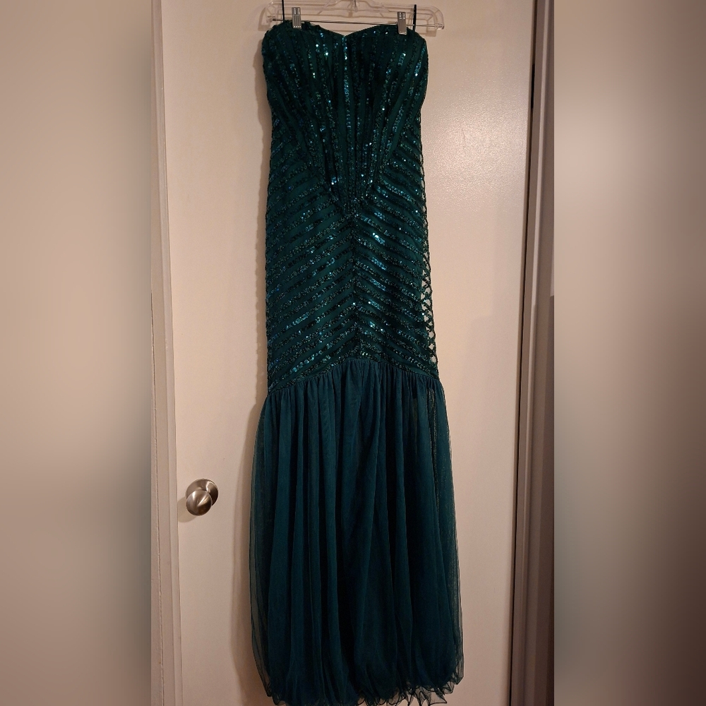 Lipsy Teal Dress with Sequin Detail